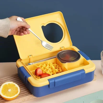 Lunch Box Space Capsule Design  Box 3/4 Compartment Lunch Box  Set for Kids Adults